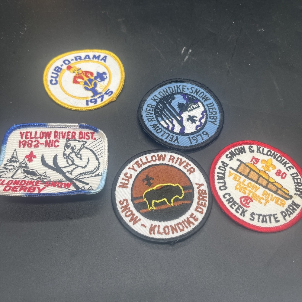 Vintage 1970s-80s Boy Scout Patch Lot (5) Yellow River District Klondike Derby - Picture 14 of 16